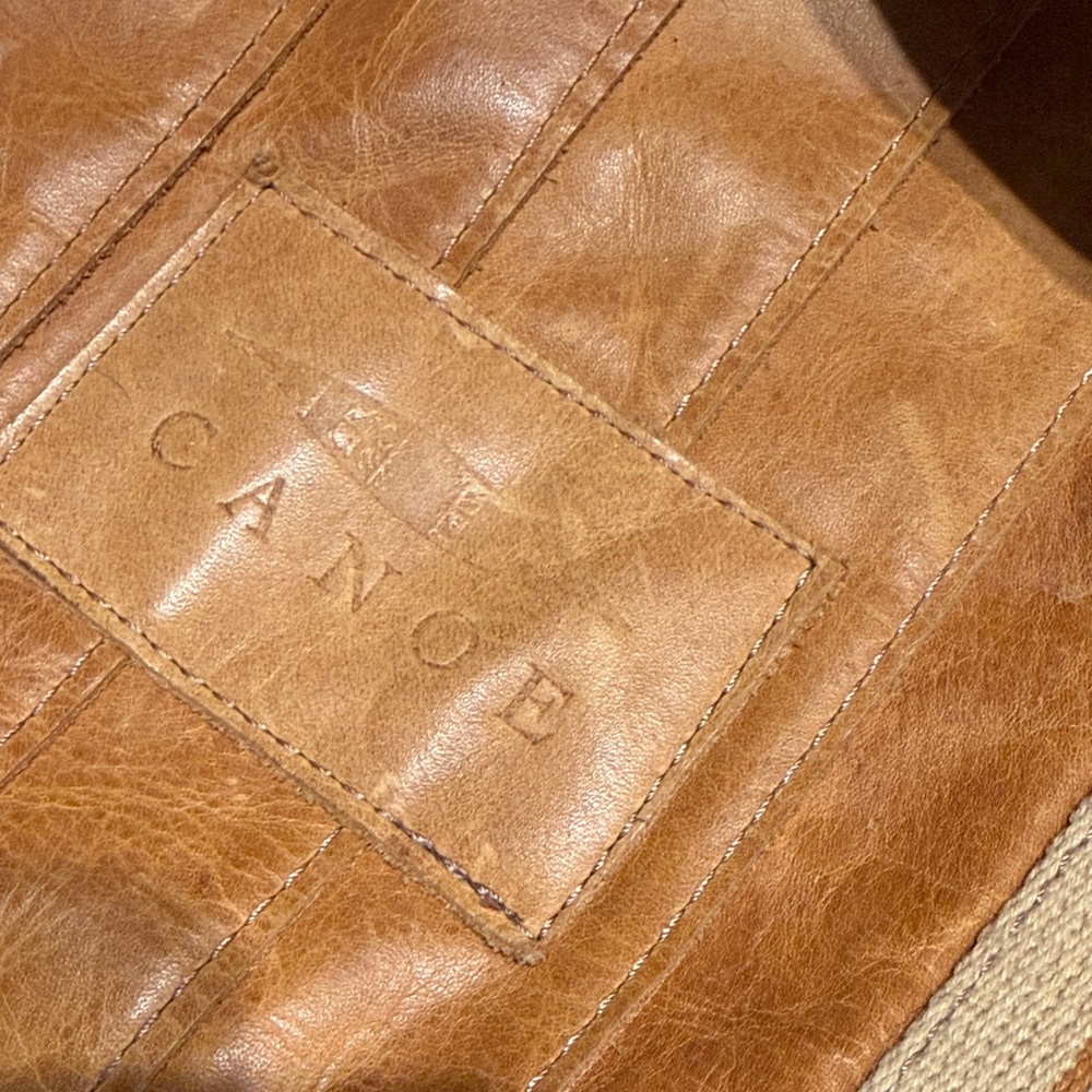 Tan Leather & Haircalf Travel Duffel Bag - Picture 2 of 5
